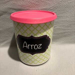 Tupperware One Touch Canister "Arroz" Rice container